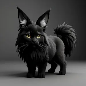 Fluffy Gray Kitty with Curious Whiskers