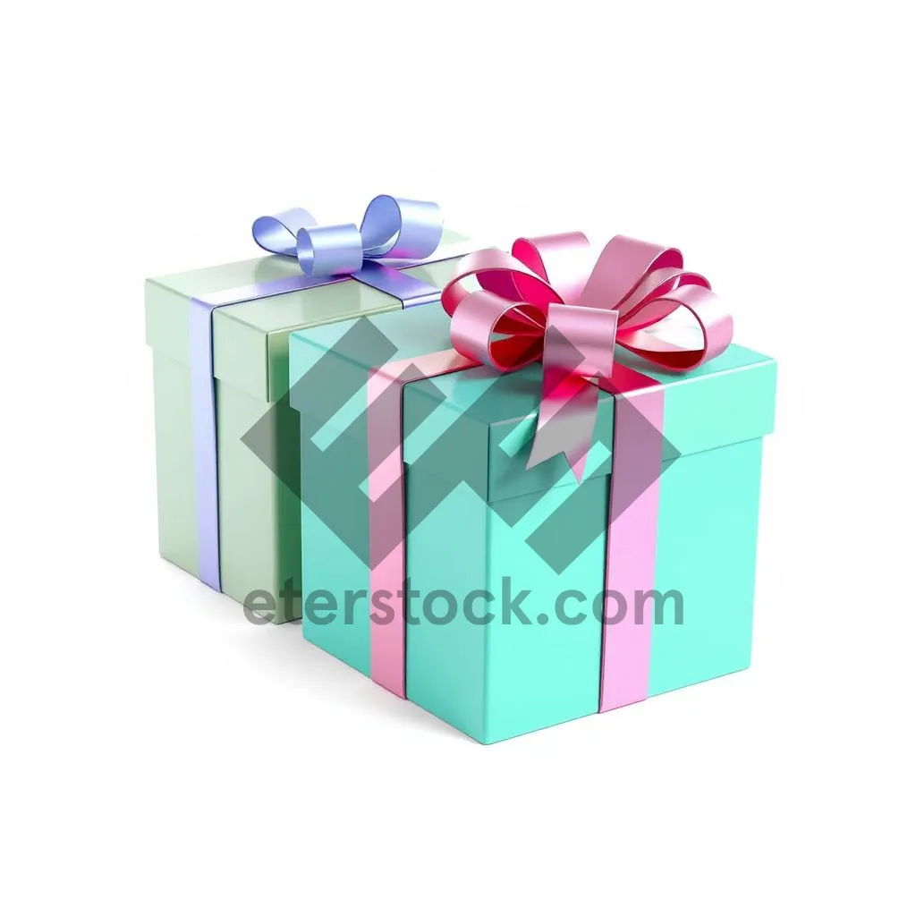 Picture of 3D Gift Box with Ribbon and Bow