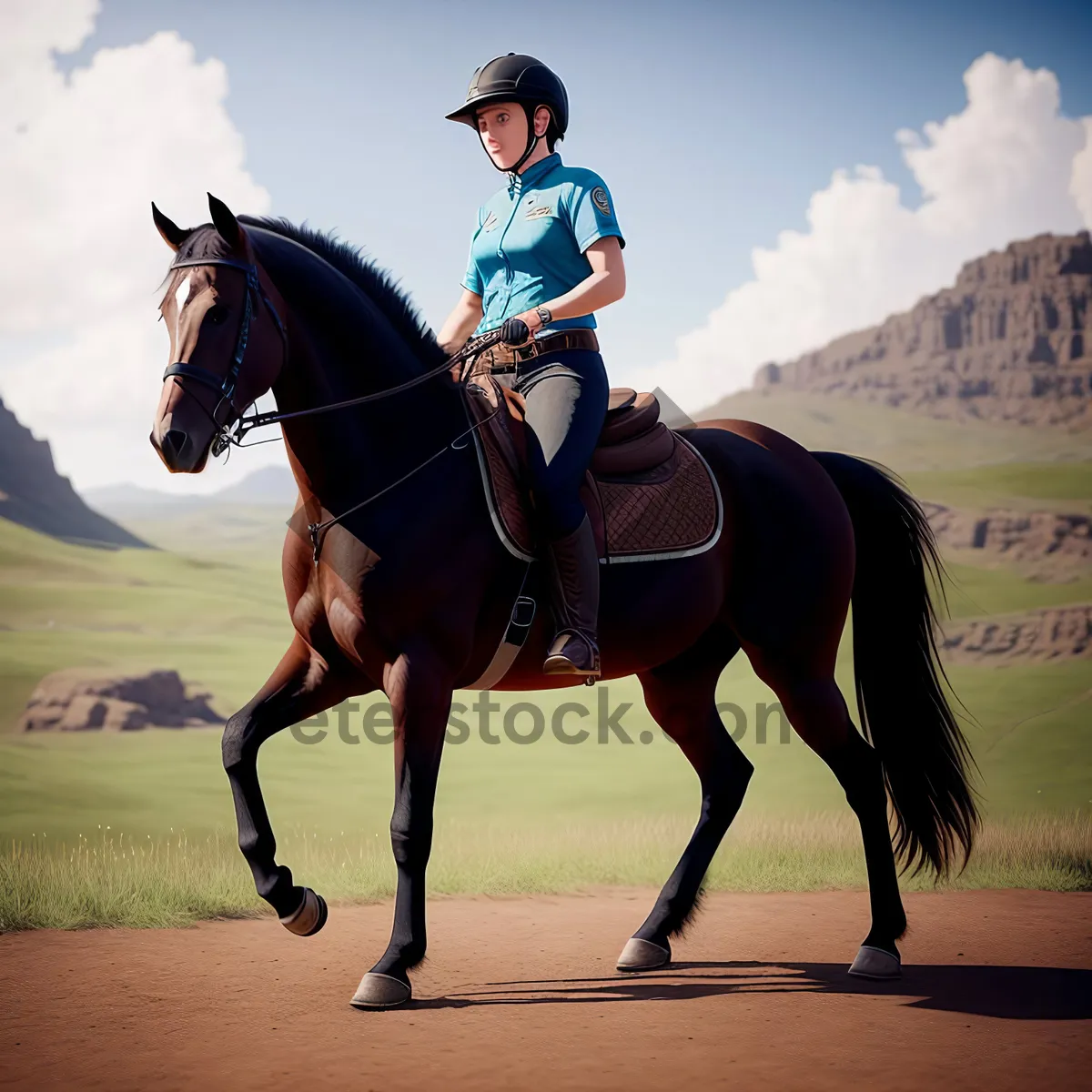 Picture of Equine Polo: Horseback Riding with a Mallet