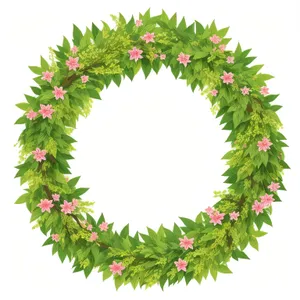 Floral Holly Leaf Frame - Elegant Seasonal Decoration