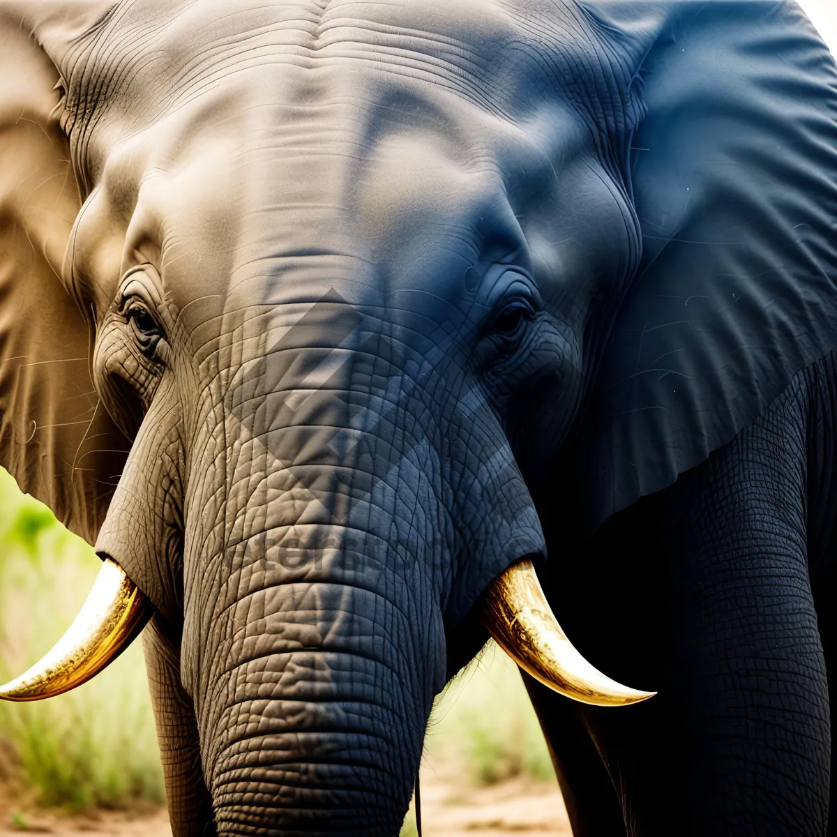 Picture of Powerful Bull Elephant Roaming Safaris