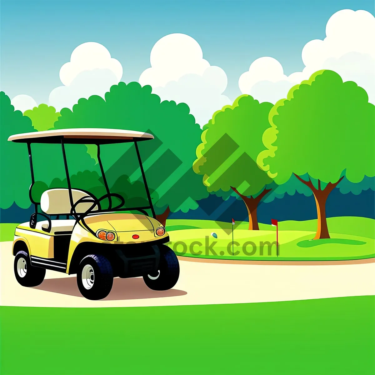 Picture of Golfer in the Summer Sky