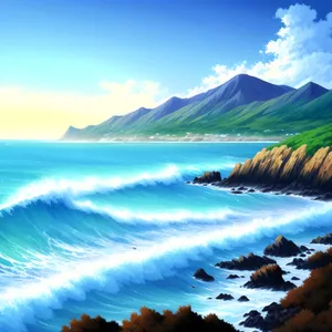 Serene Beach Paradise: Crystal Clear Waters and Golden Sand