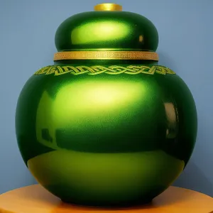 Spherical Glass Teapot with Candy Decorations