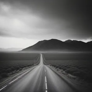 Endless Road Through Majestic Desert Highlands