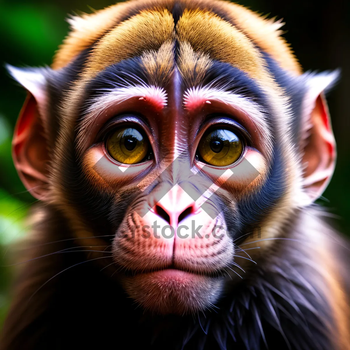 Picture of Cute Chimp Kitty with Whiskers and Piercing Eyes