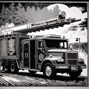 Emergency Fire Truck on Highway