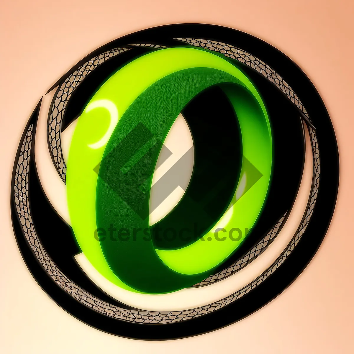 Picture of Shiny Black Circle Icon with 3D Design and Reflection