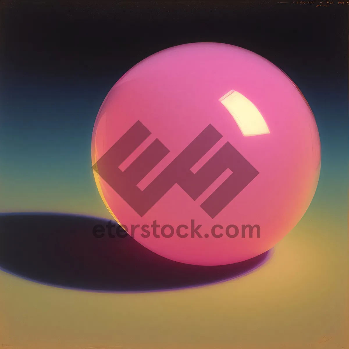 Picture of Glossy Orange Button with Shiny Reflection