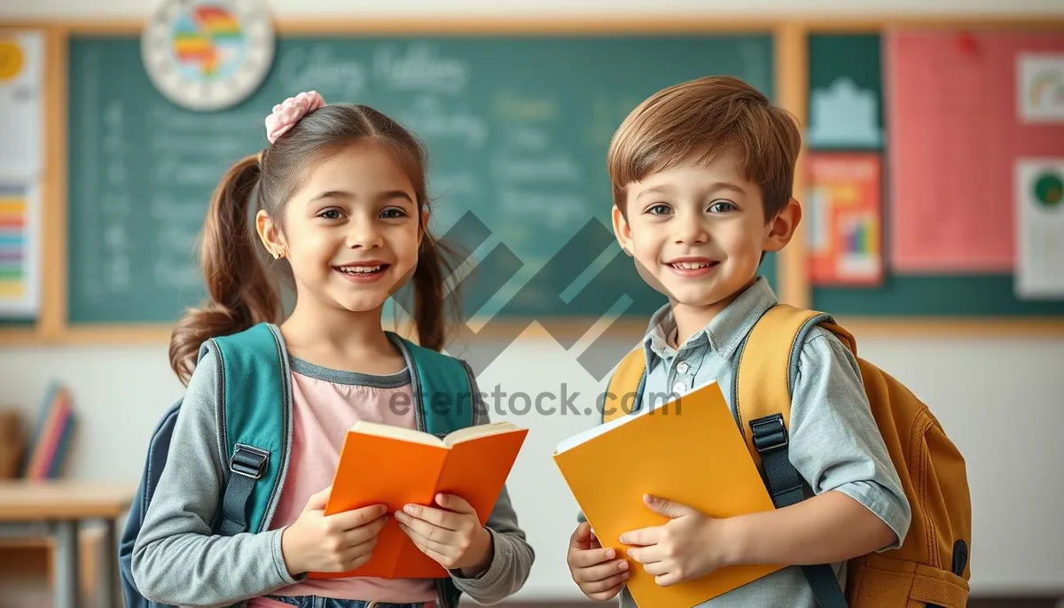 Picture of Smiling group of students with laptops at school