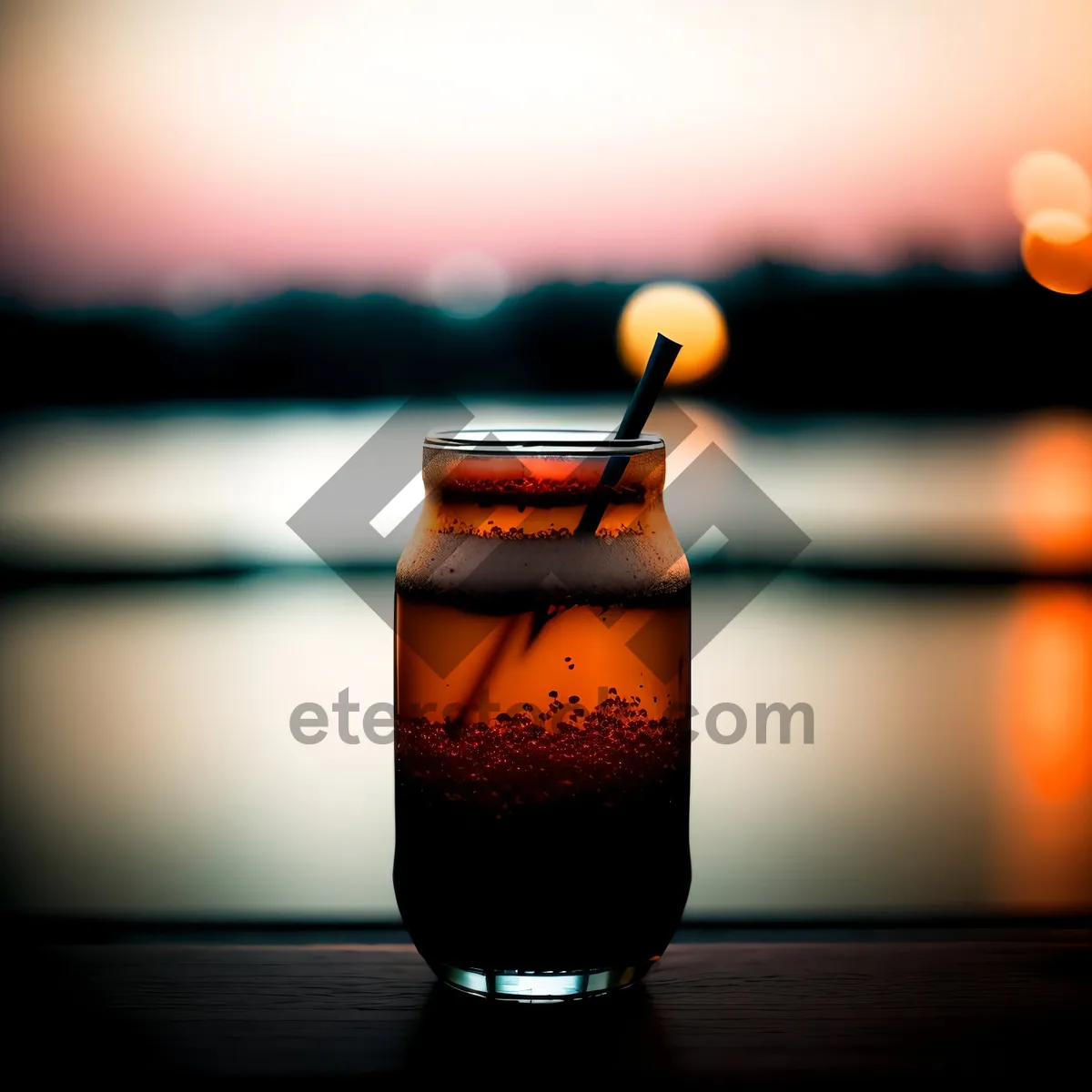 Picture of Vibrant Yellow Orange Heat in Glass Cup