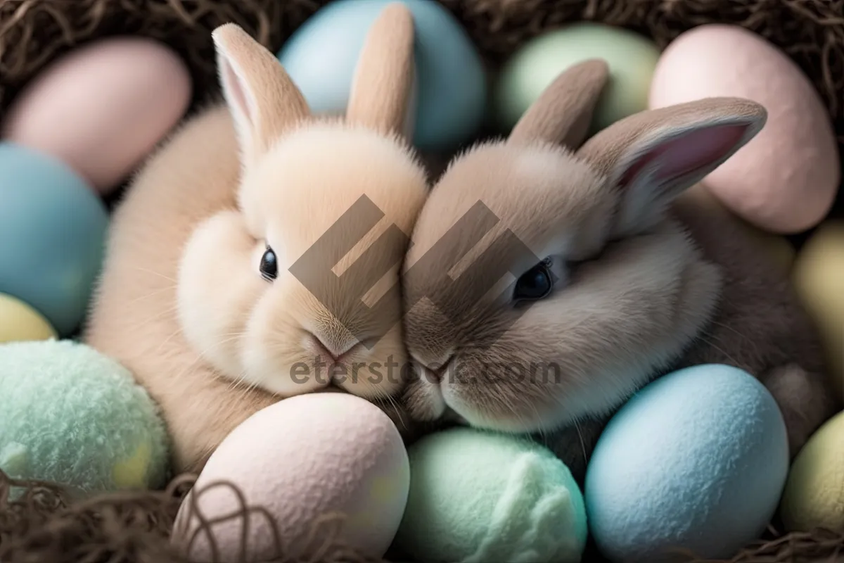 Picture of Fluffy Bunny with Cute Ears