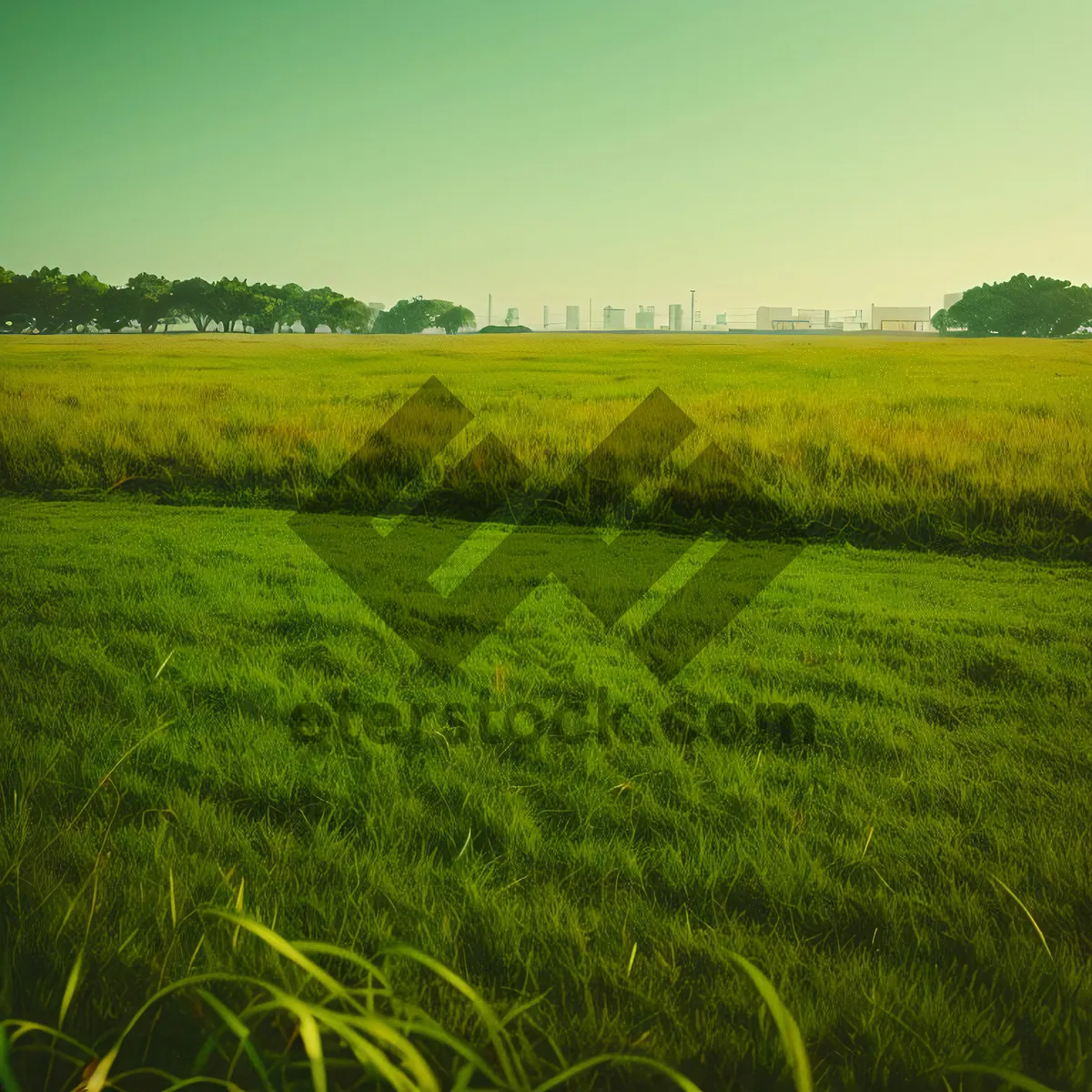 Picture of Golden Harvest: Rice Field Under Autumn Sky