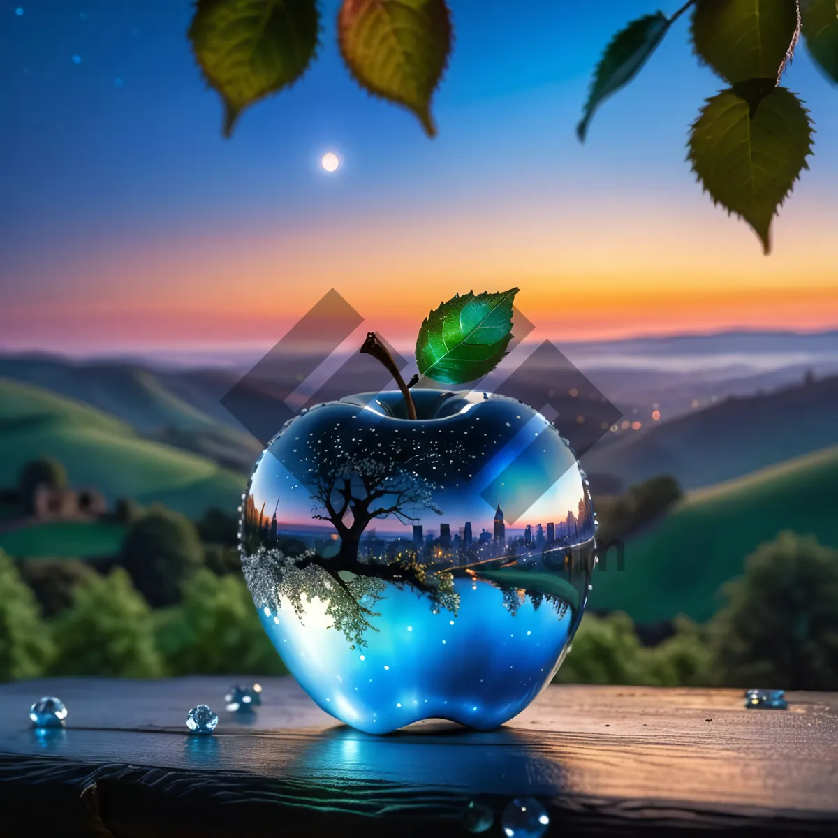 Picture of Decorative globe vase with Earth design