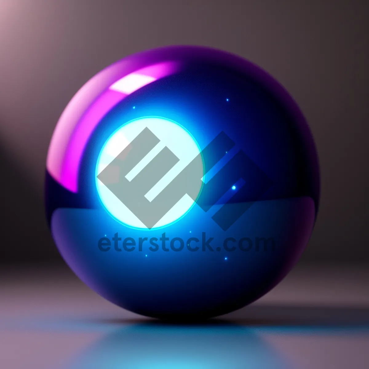 Picture of Shiny Glass Button Icon in Black