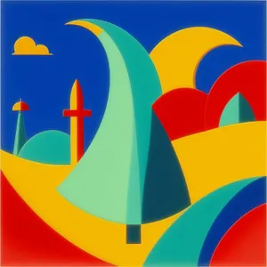 Patriotic Flag Symbol with Graphic Design