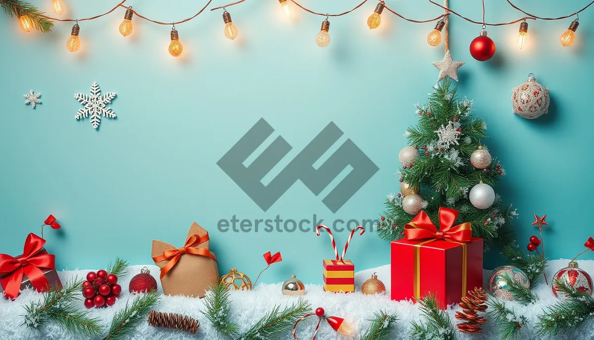 Picture of Festive Snowflake Greeting Card Design