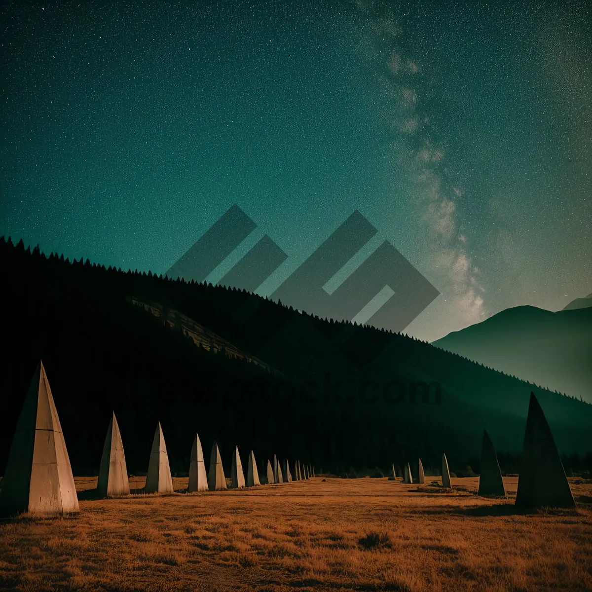 Picture of Rustic Farm Fence with Breathtaking Mountain Landscape