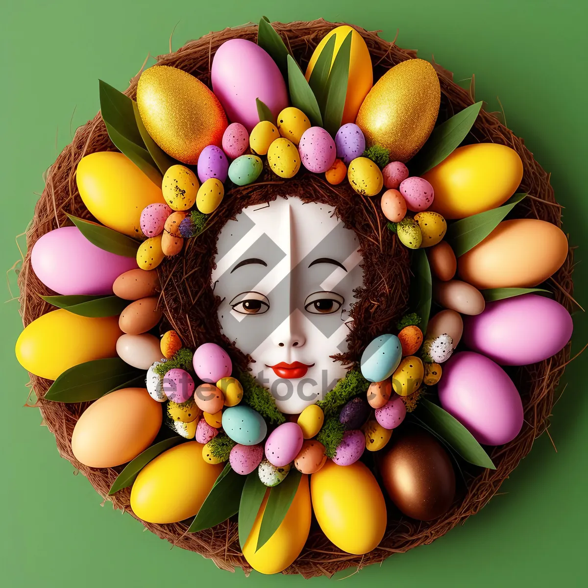 Picture of Festive Fun: Colorful Egg Doll with Candy Celebration