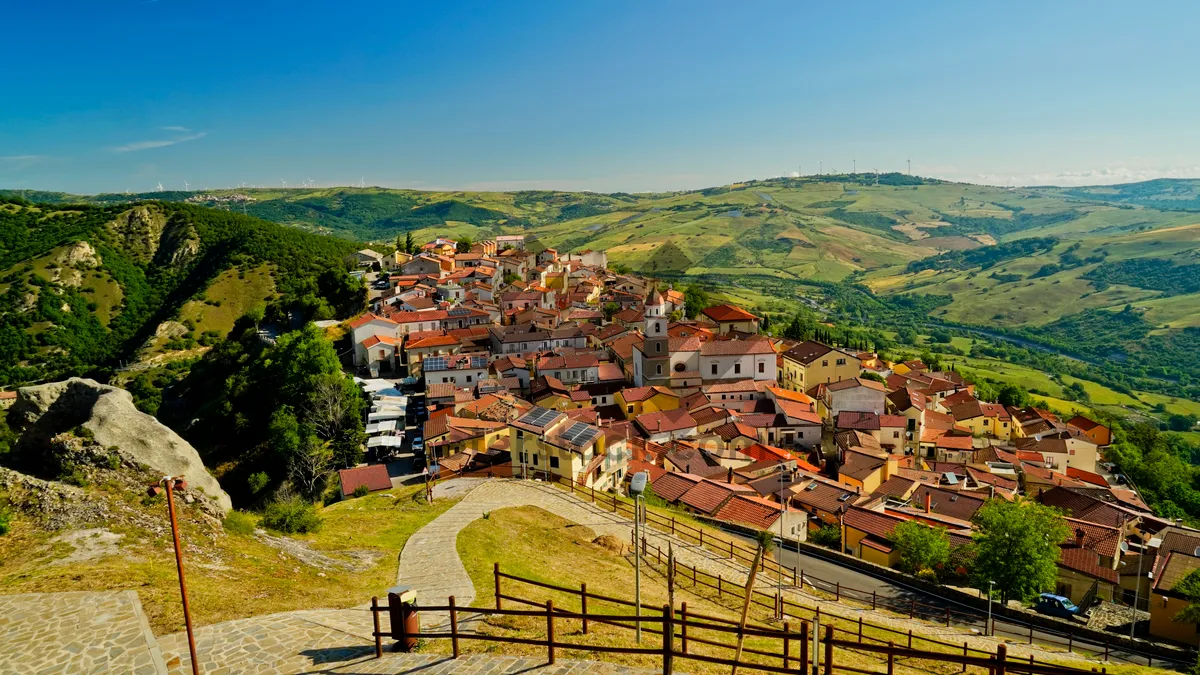 Picture of Ancient church in city landscape.