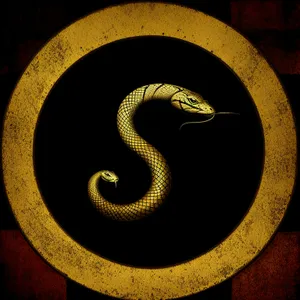 Night Serpent: Blackened Reptilian Fractal Art