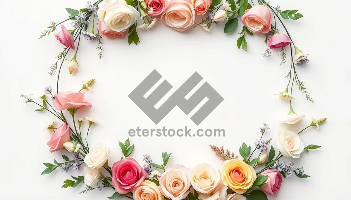 Picture of Floral Spring Design Element with Holly Leaf Ornament