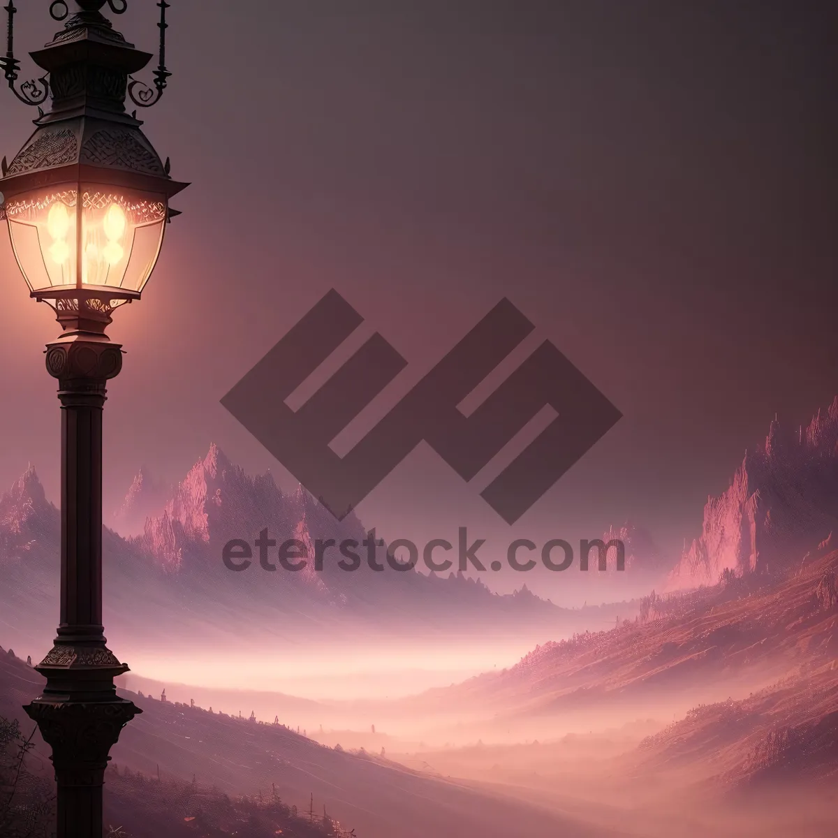 Picture of Majestic Minaret Piercing Clouds in Ancient city