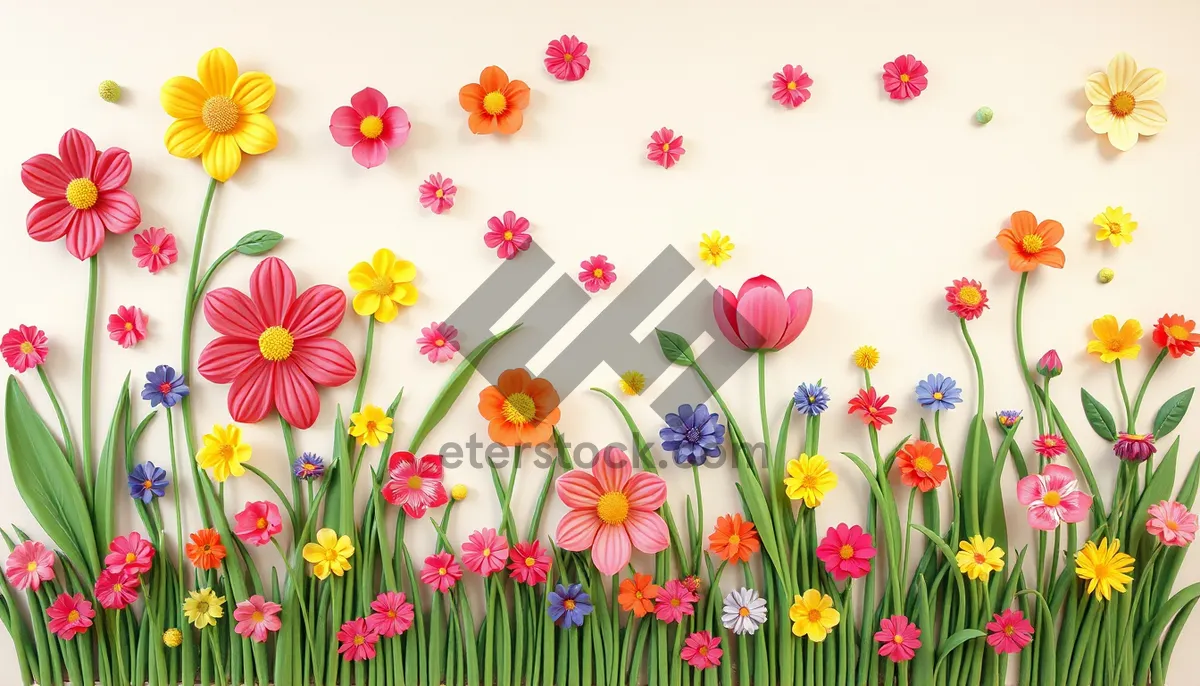Picture of Floral Pink Tulip Swirl Frame Decoration