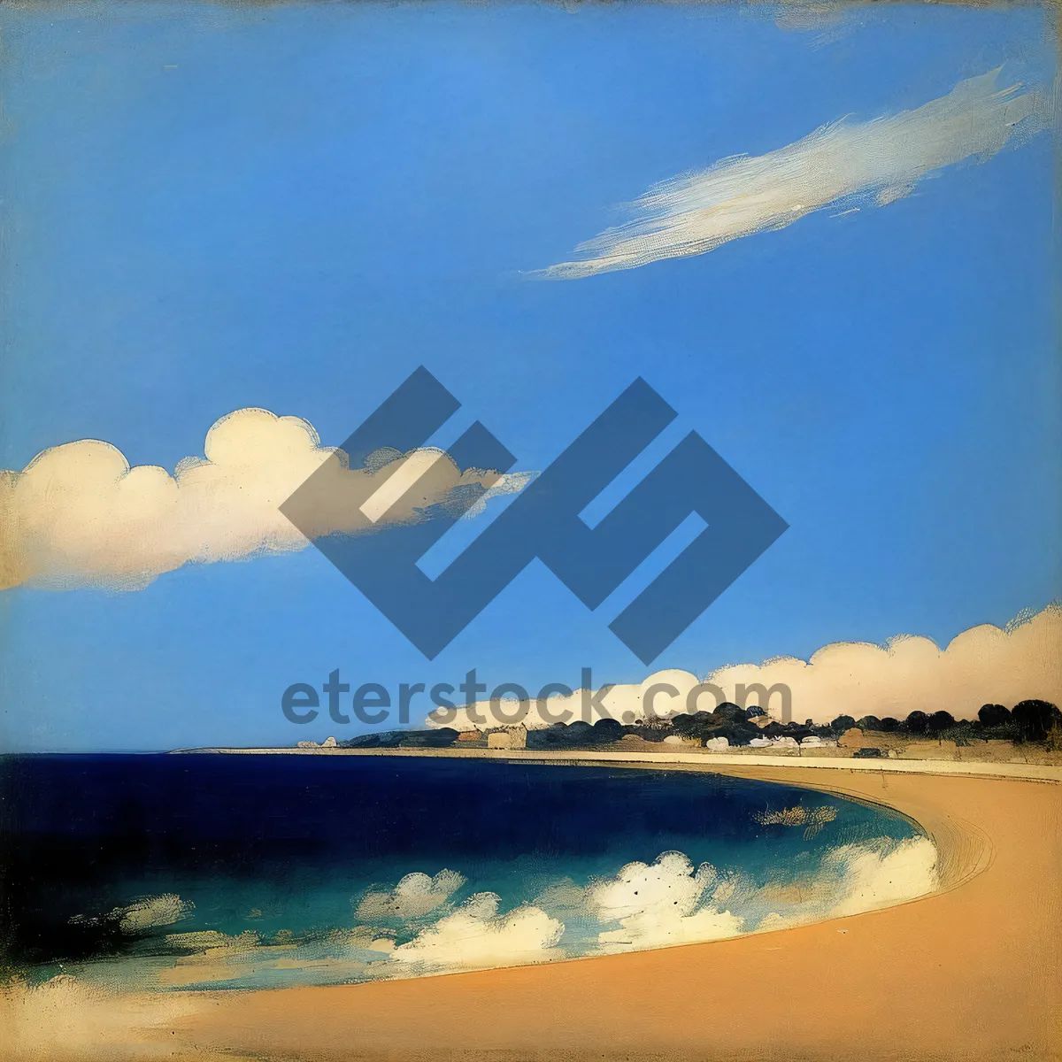Picture of Sunset Paradise on a Sandy Beach