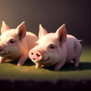 Financial Growth: Pink Piggy Bank Saving Wealth