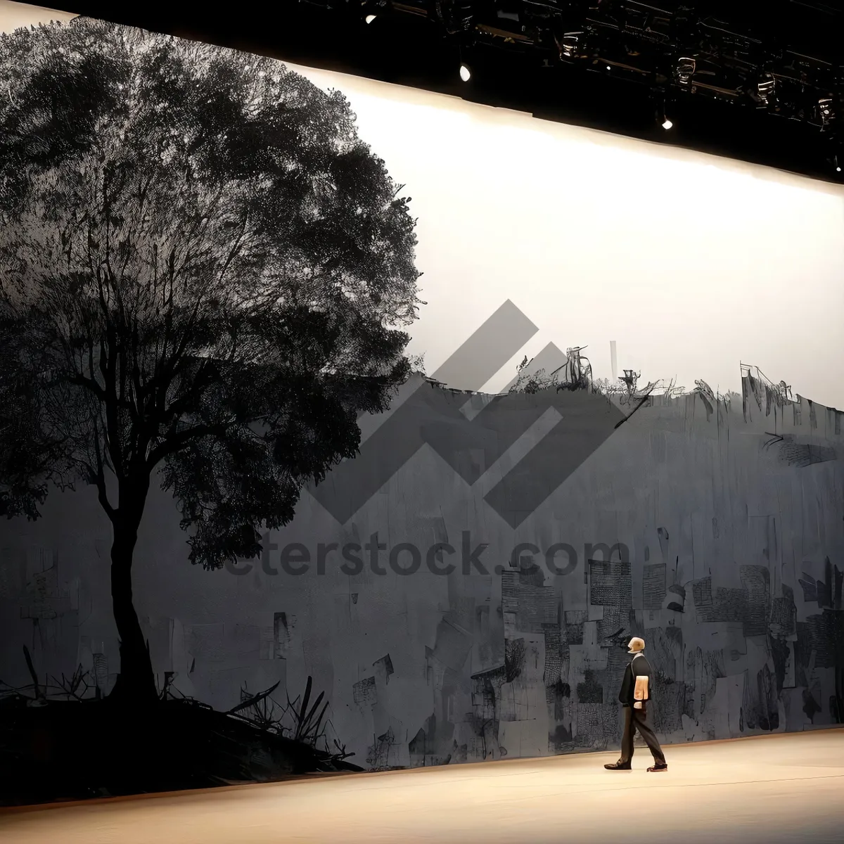 Picture of Winter Wonderland: Serene Ski Slope Surrounded by Snowy Forest