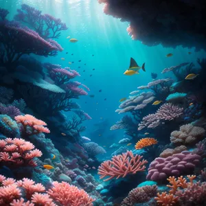 Colorful Coral Reef - Sunlit Underwater Paradise