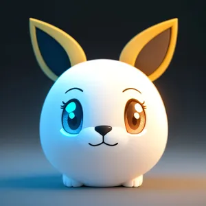 Forum Cartoon Bunny Icon: 3D Graphic Design Symbol