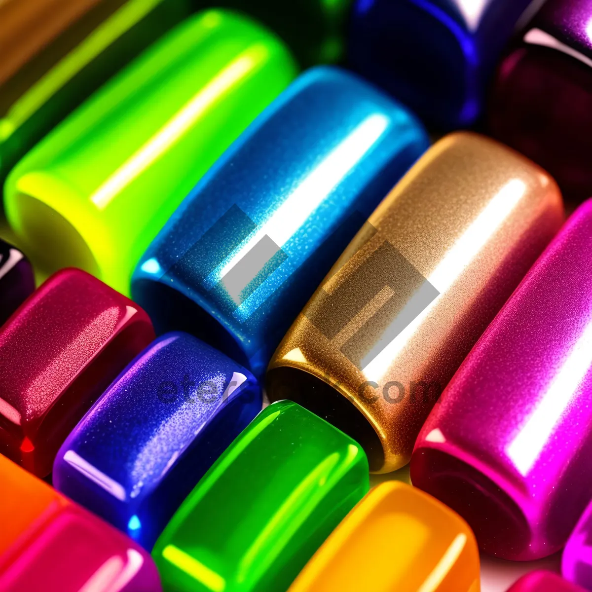 Picture of Vibrant Rainbow Crayon Pattern with Abstract Motion