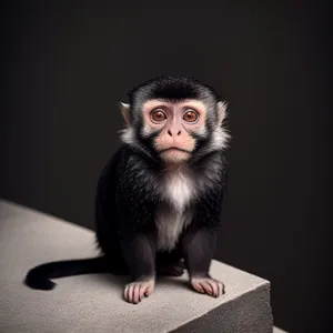 Cute Primate Monkey Portrait in the Wild