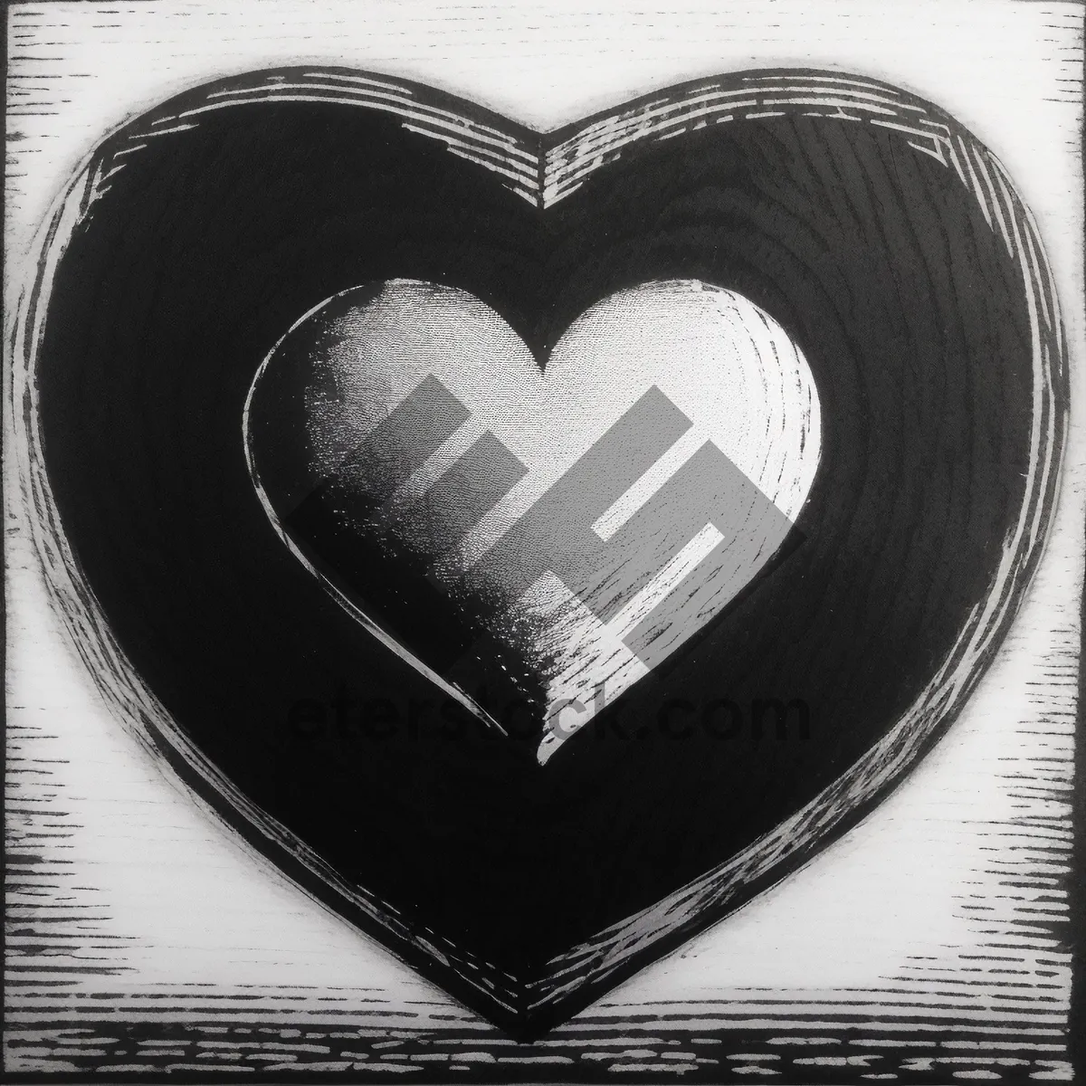 Picture of Heart-shaped Love Symbol Stencil Shield