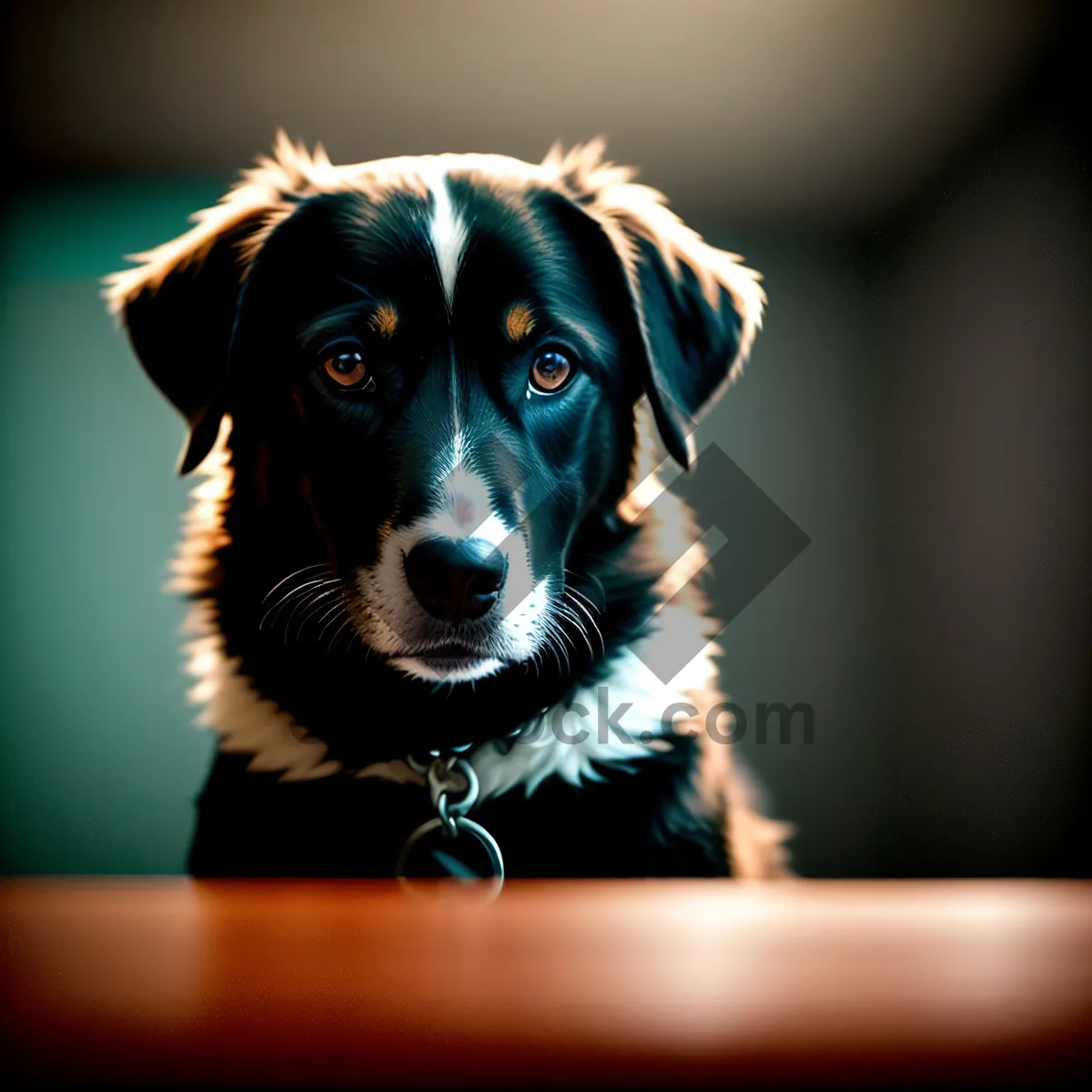 Picture of Adorable Border Collie Puppy with Cute Nose