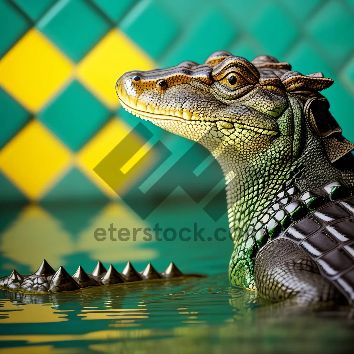 Picture of Tropical Wildlife: Majestic Iguana with Brilliant Scales