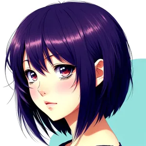 Stylish Lady with Cute Haircut and Makeup