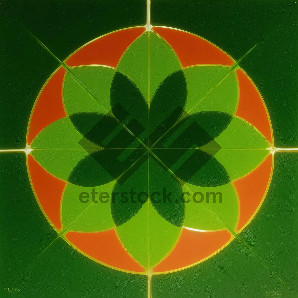 Picture of Colorful Clover Art Pattern Wallpaper