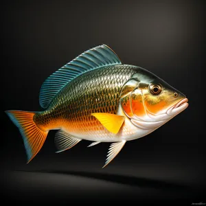Vibrant Goldfish in Seawater Aquarium