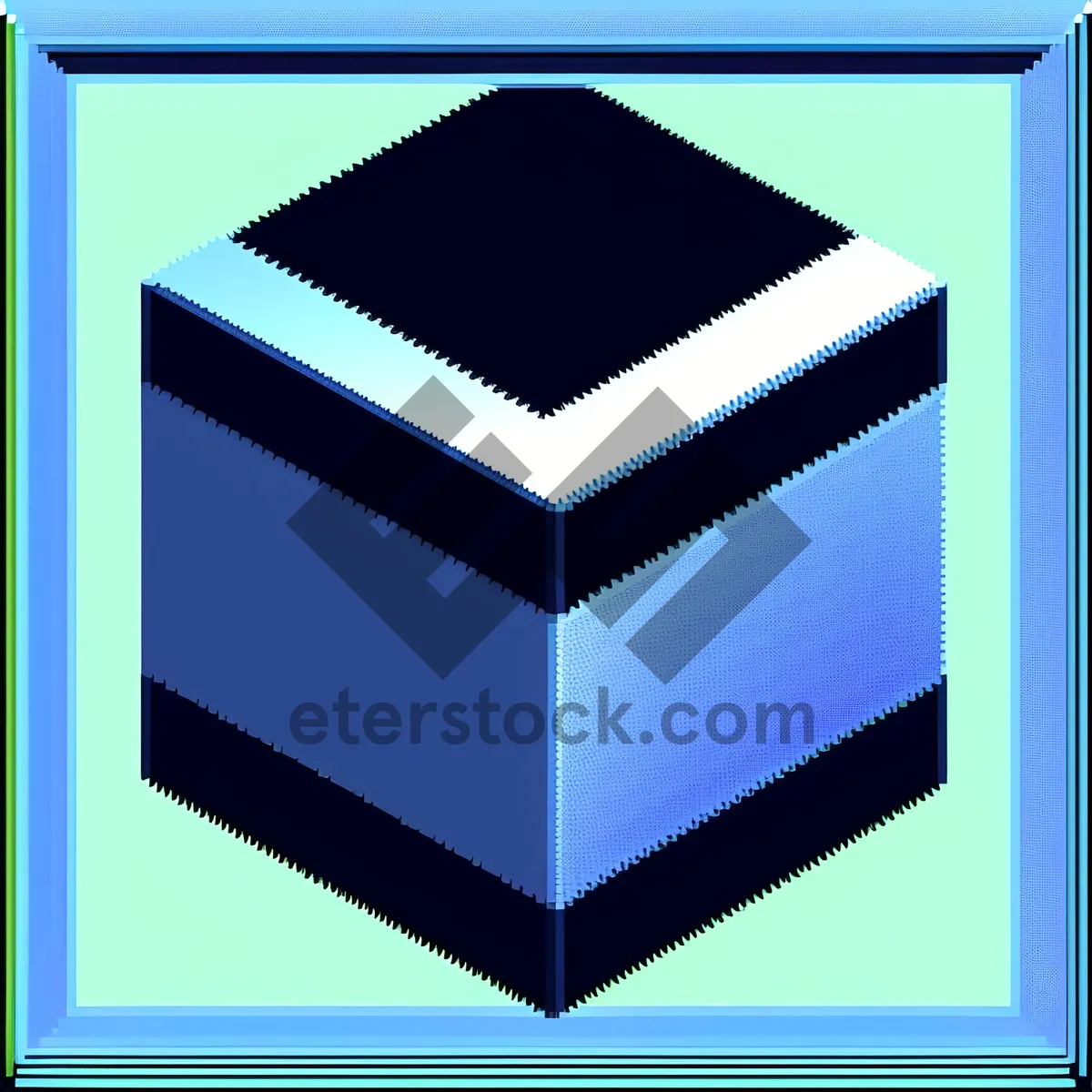 Picture of Square Gem Box - 3D Rendered Container for Gifts