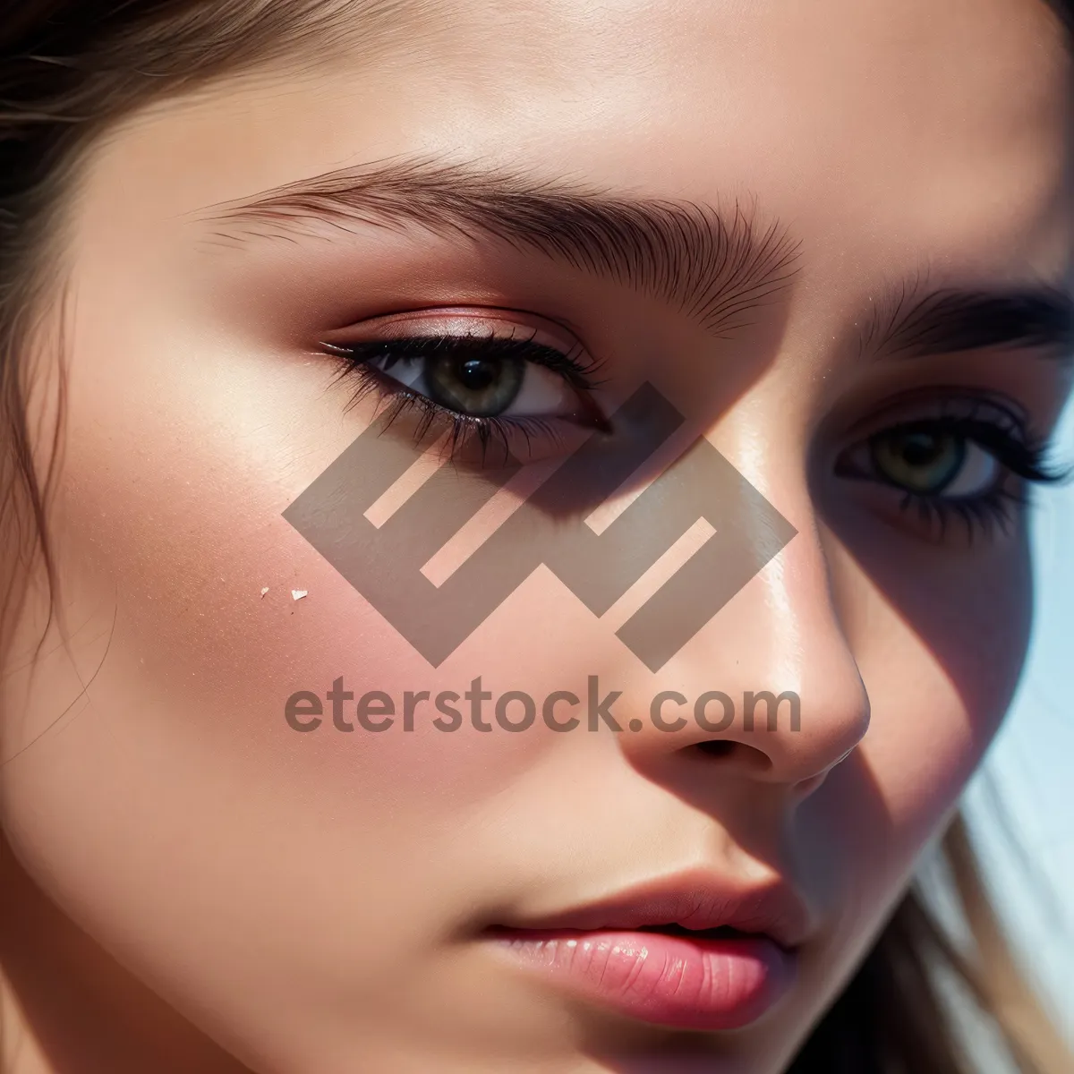 Picture of Fashionable Model with Attractive Makeup and Flawless Skin