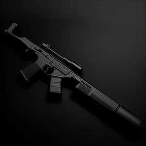 Black Automatic Rifle - Powerful and Versatile Firearm