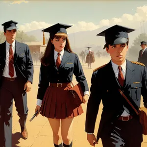 Successful male graduate in graduation cap and gown
