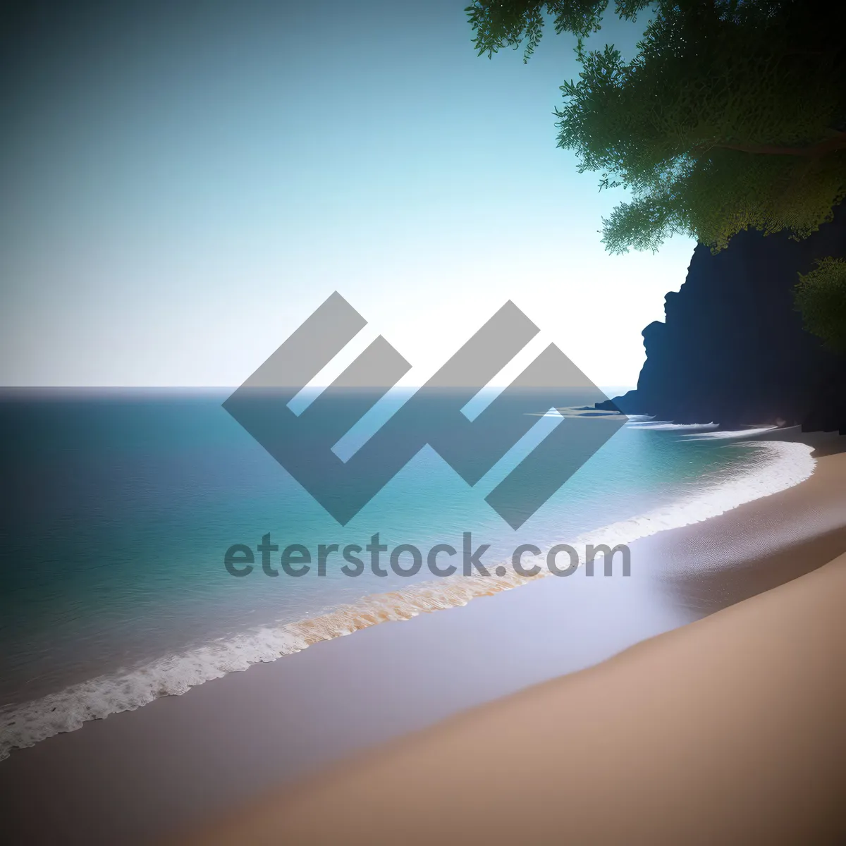 Picture of Serene Tropical Sunset at Tranquil Bay