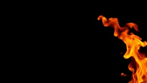 Dark Moonlit Night with Twinkling Stars and Smoke