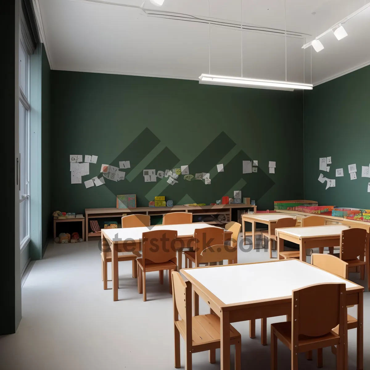 Picture of Modern Classroom Interior with Stylish Furniture