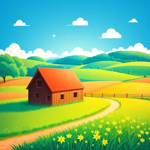 Vibrant Summer Meadows Under a Clear Sky
