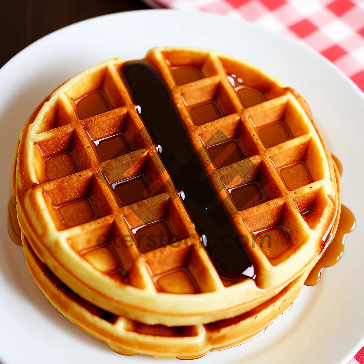 Picture of Delicious Chocolate Cake on a Plate